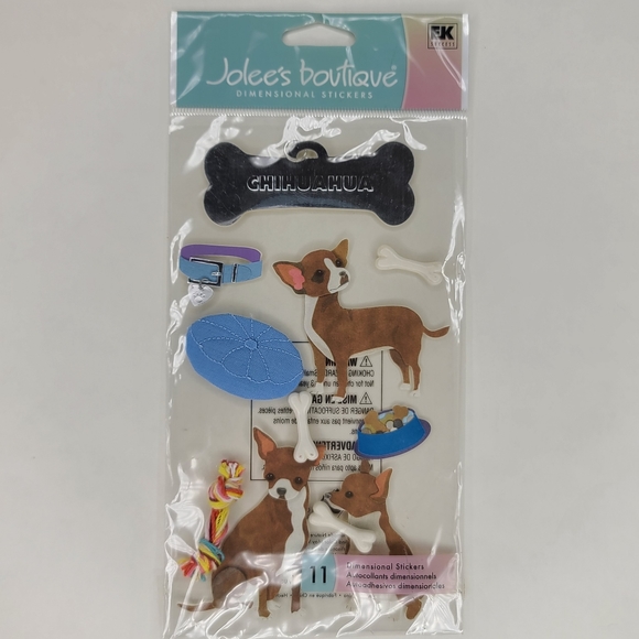 Jolee's Boutique Dimensional Stickers Chihuahua Stickers 11 pcs EK Success - Picture 1 of 14